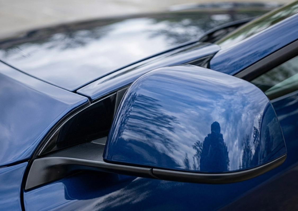 Vehicle receiving paintless dent repair for hail damage